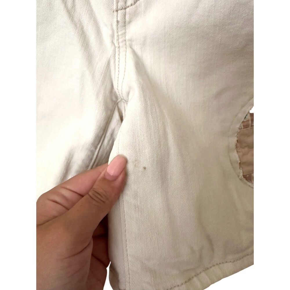 ANTHROPOLOGIE Pilcro Sjej Patchwork Shorts White Sz 29 - Picture 4 of 6